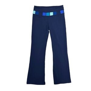 Lululemon Groove Pants in Navy Blue Size 4 With Colorblock Waistband